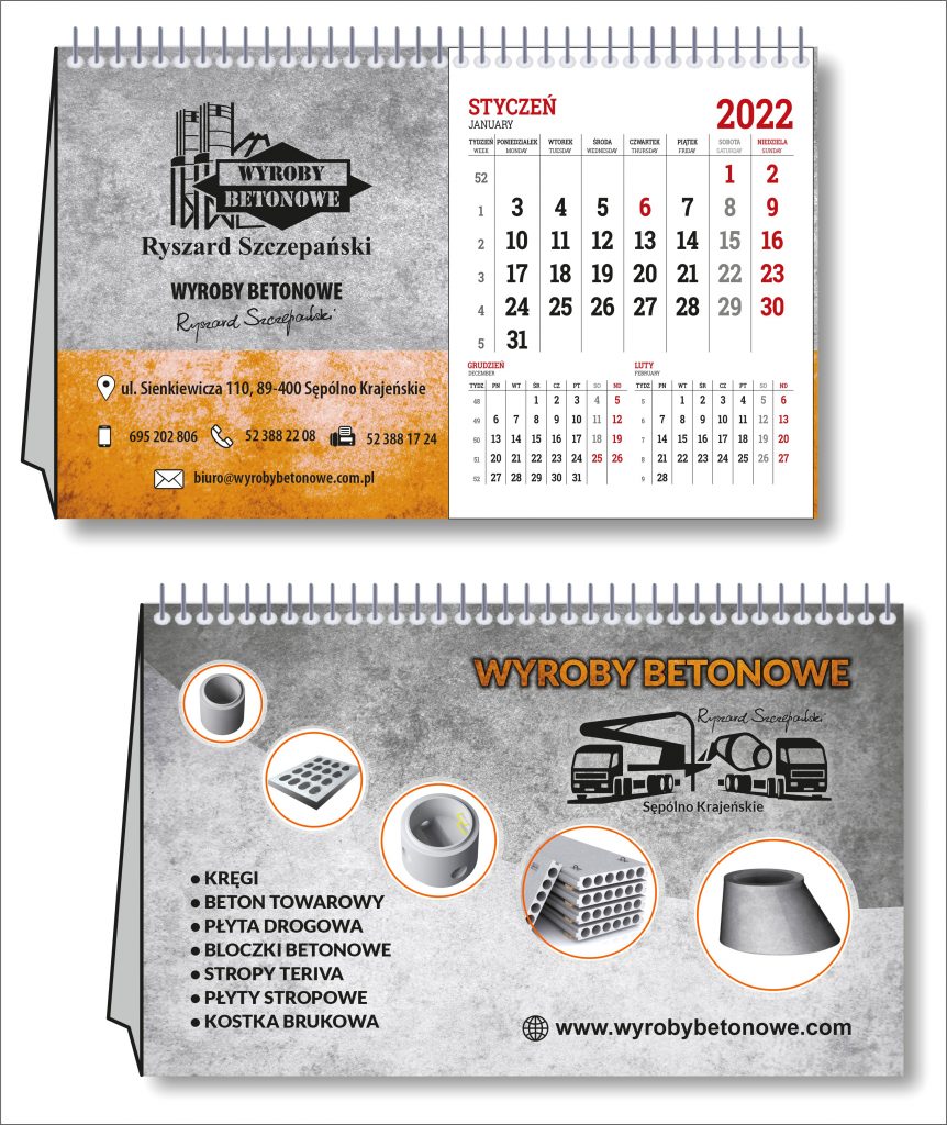kalendarz-plakatowy-książkowy-biurkowy-druk-wysyłka-kujawsko-pomorskie